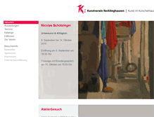 Tablet Screenshot of kunstverein-recklinghausen.de